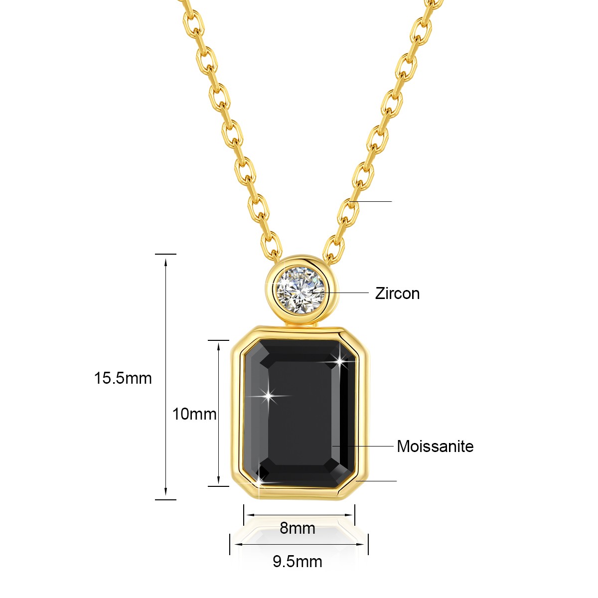 stainless steel gold-plated necklace 1