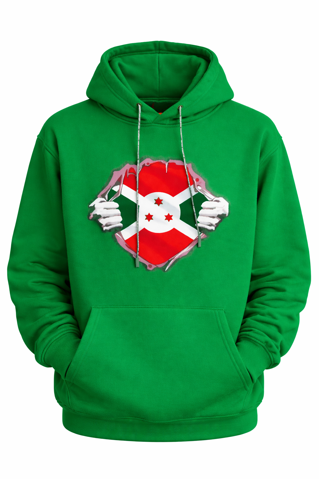 Burundi Pride Reveal Hoodie – Green