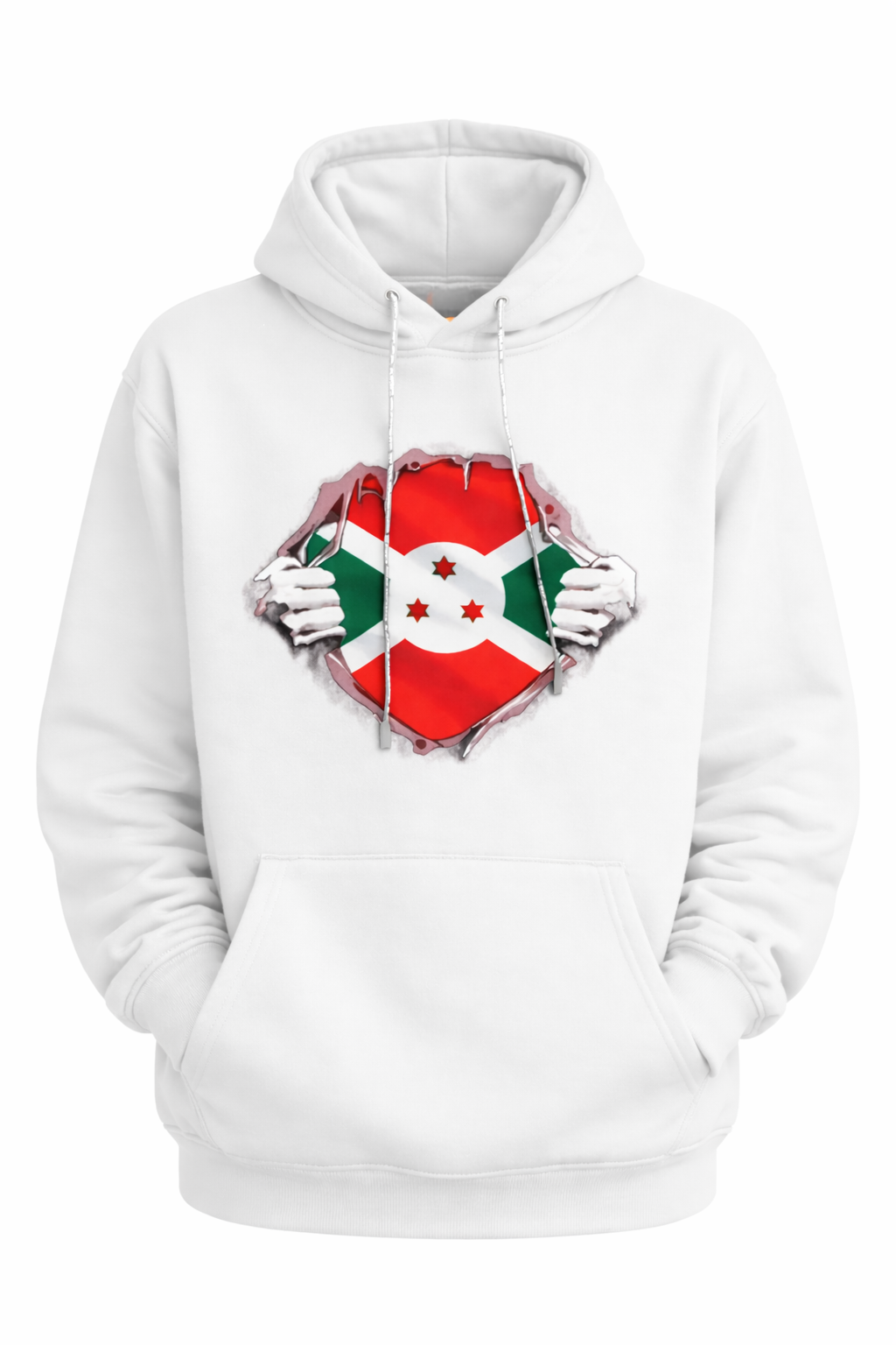 Burundi Pride Reveal Hoodie – White