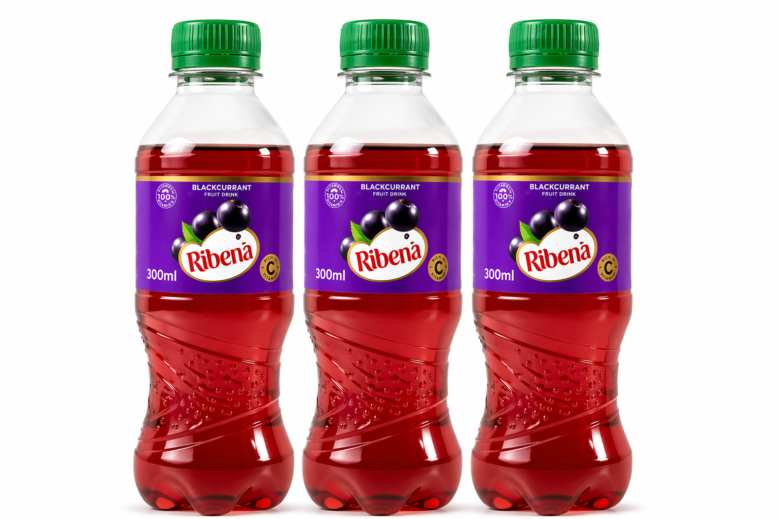 Ribena Blackcurrant Fruit Drink Bottle 3pcs