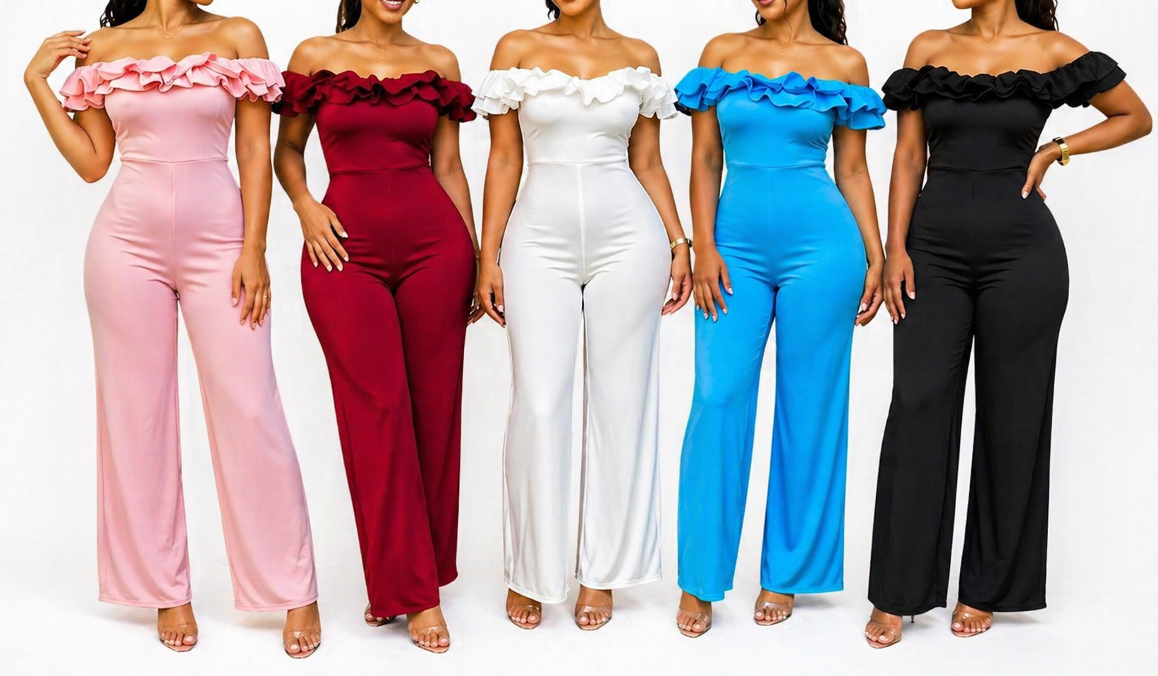 Elegant off-shoulder jumpsuits