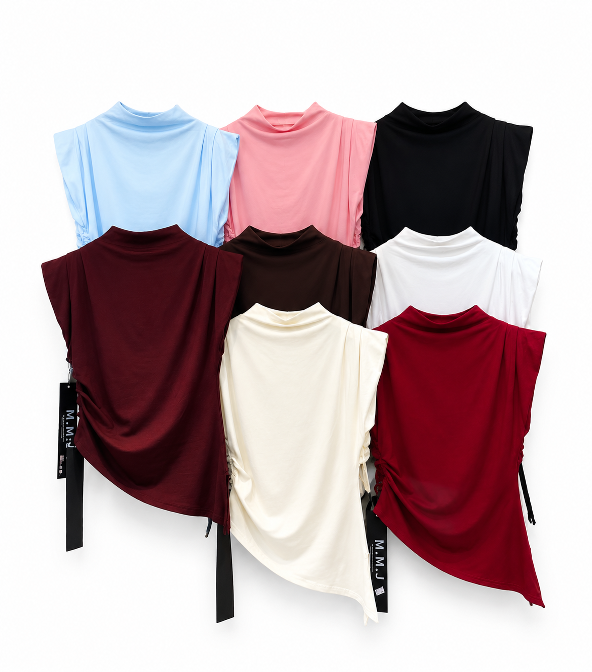 Colorful sleeveless tops with elegant