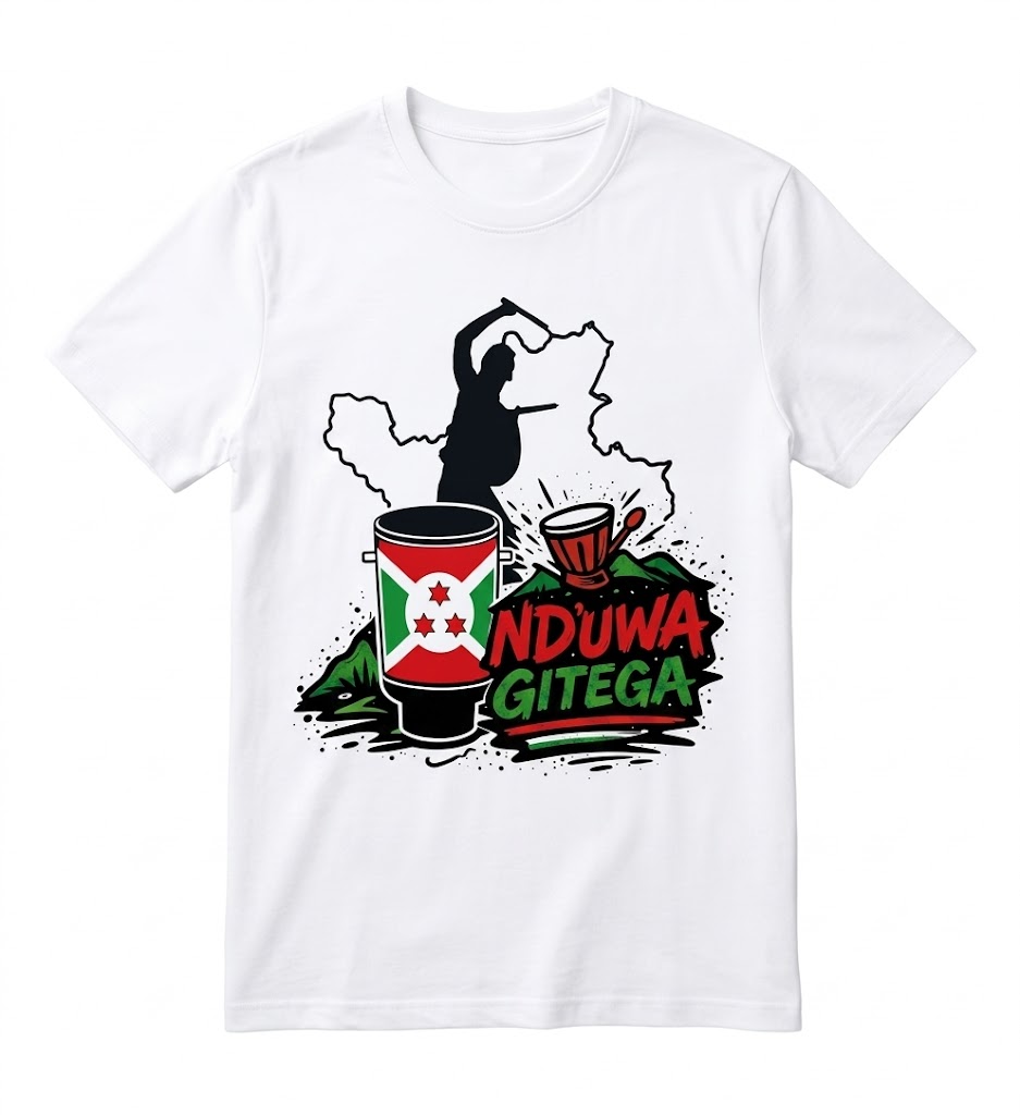 Nduwá Gitega Heritage T-Shirt is a stylish white T-shirt